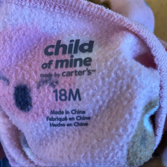 Child of Mine Carters Pink Panda Koala Bear Footie - Picture 5 of 6